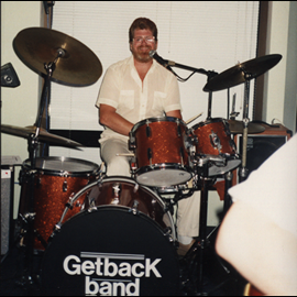 1991 Rich! They don't make 'em any better than this guy! Or funnier. A great drummer who always kept us together---or else!